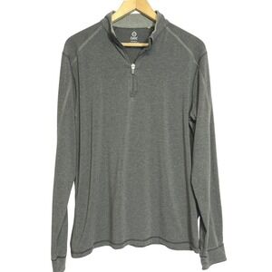 Tasc Bamboo Performance Pullover Sweatshirt Mens M Gray 1/4 Zip Athletic Sporty